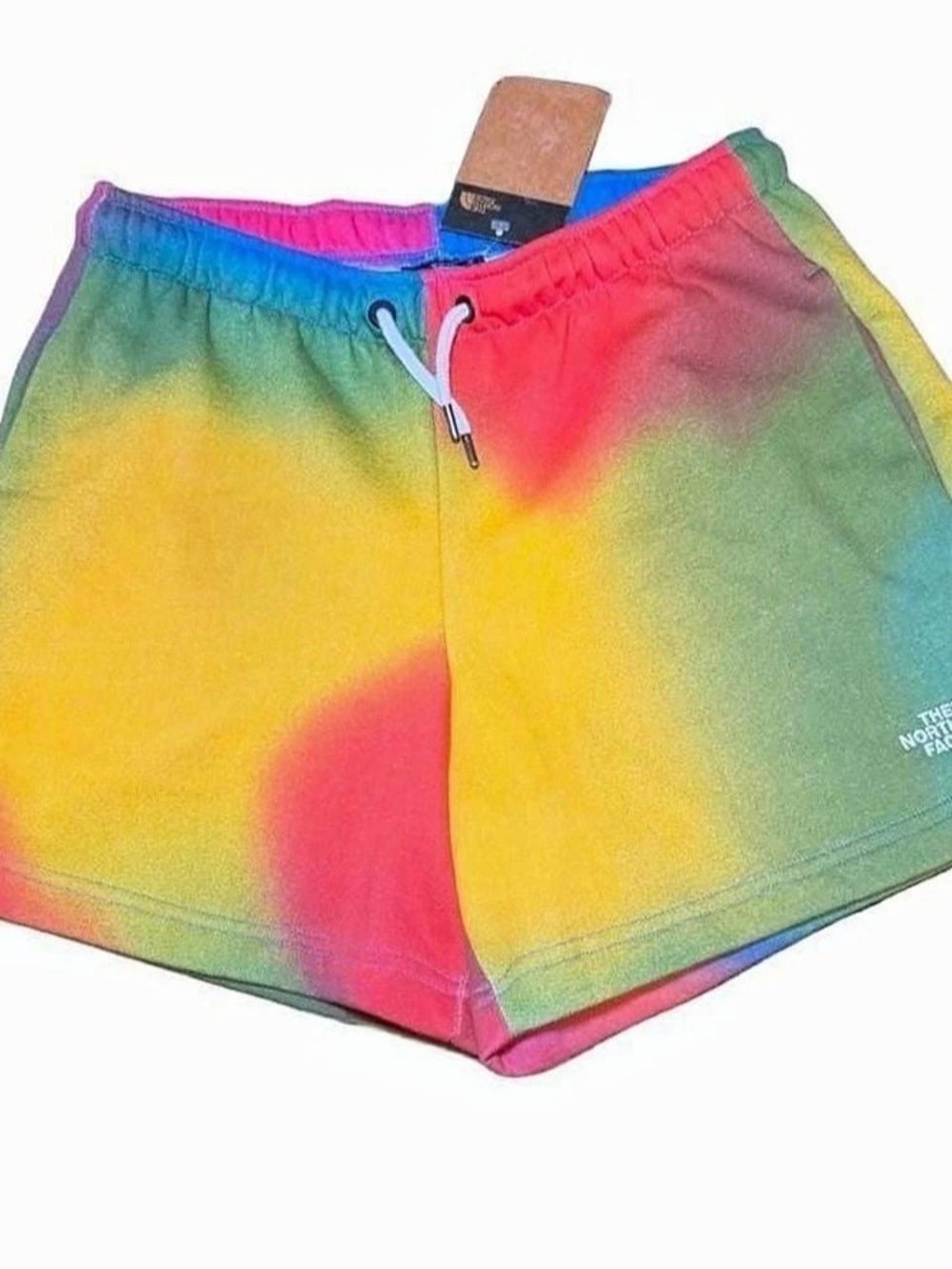 The North Face Women Rainbow Tie Dye Fleece Shorts Rainbow Tie Dye Fleece Shorts